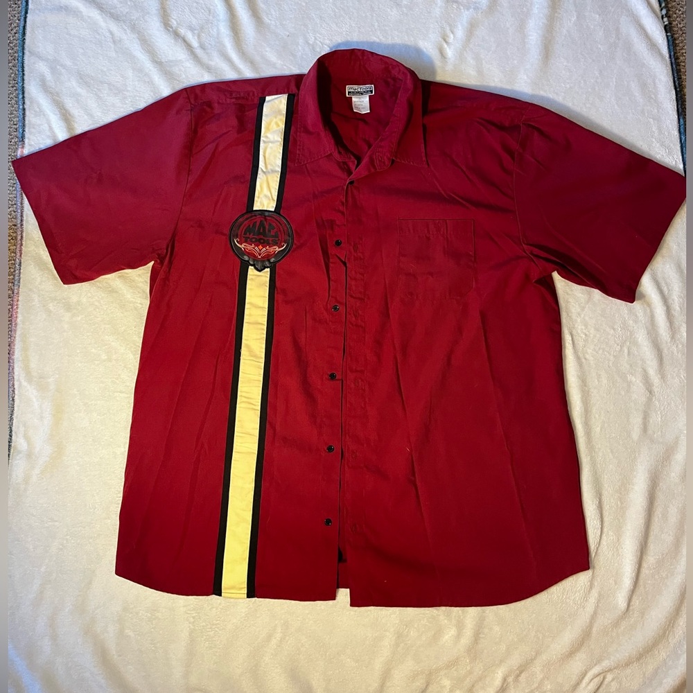 Mac Tools 3XL Red Button Up Short Sleeve